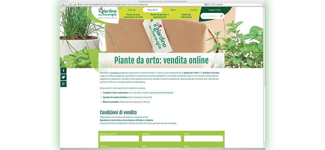 acquisto piantine